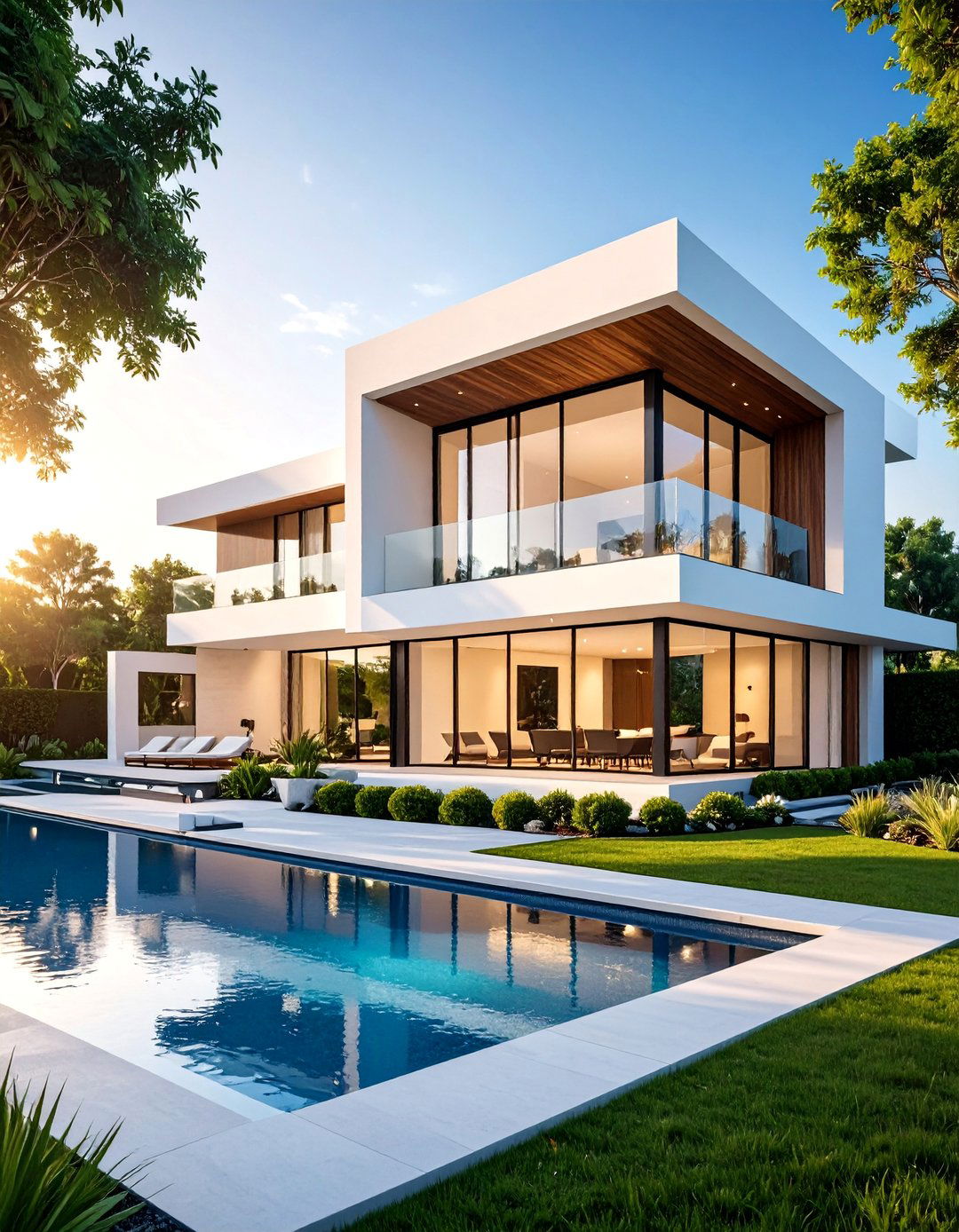 Benjamin Moore White Diamond Luxury Contemporary Design - 25 White Exterior Paint Colors