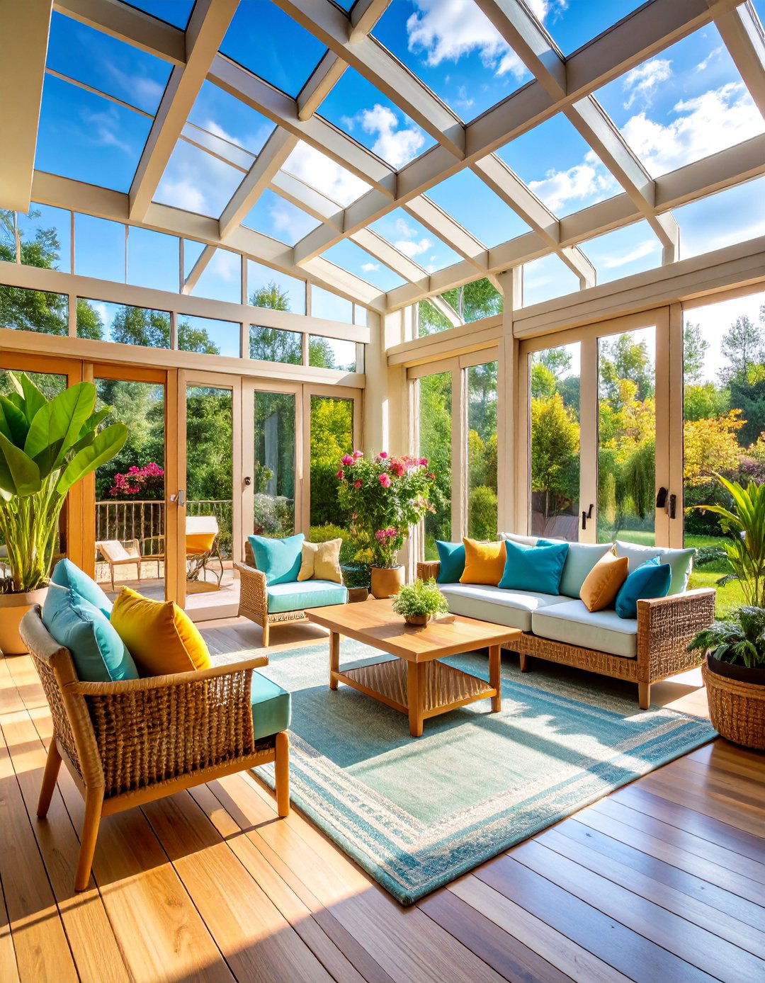 Bi fold Door Indoor Outdoor Connection - 25 Mid-century Modern Sunroom Ideas