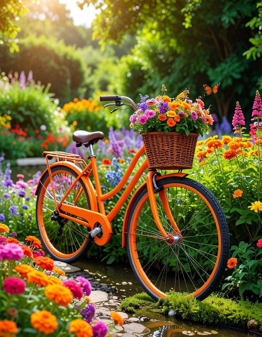 Bicycle Butterfly Garden Sanctuary - 25 Old Bicycle Garden Ideas