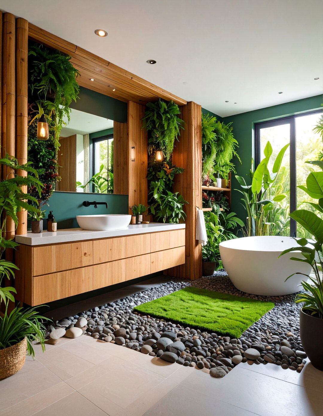 Biophilic Design Nature Retreat - 25 Hallway Bathroom Ideas