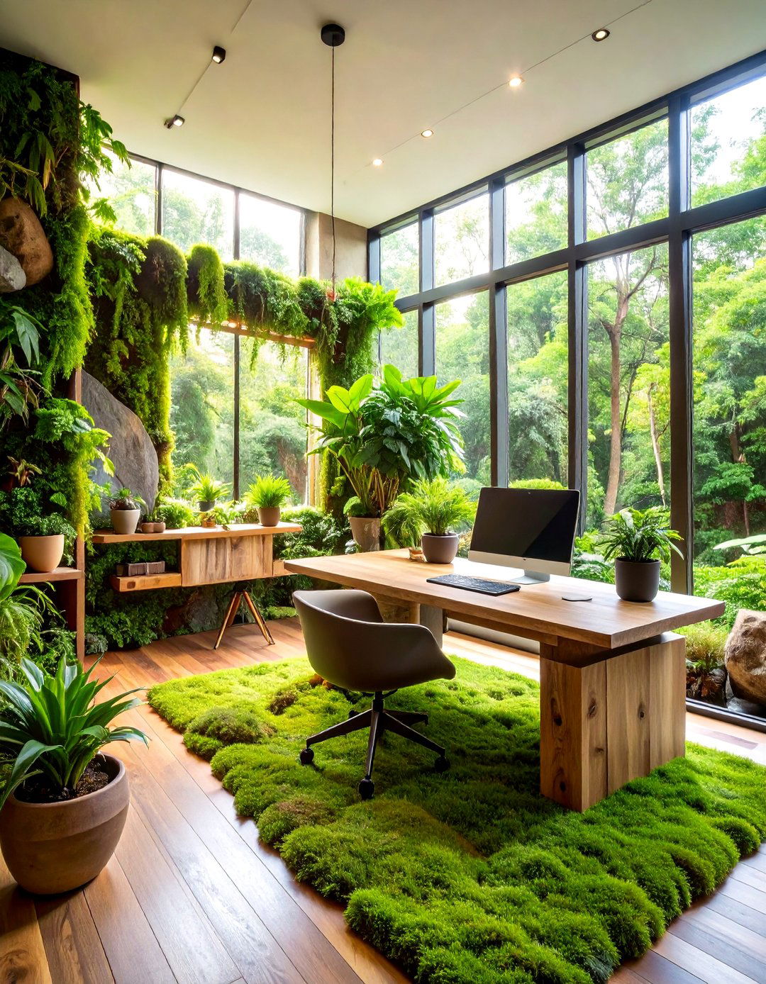 Biophilic Garden Office Design - 25 Modern Home Office Ideas