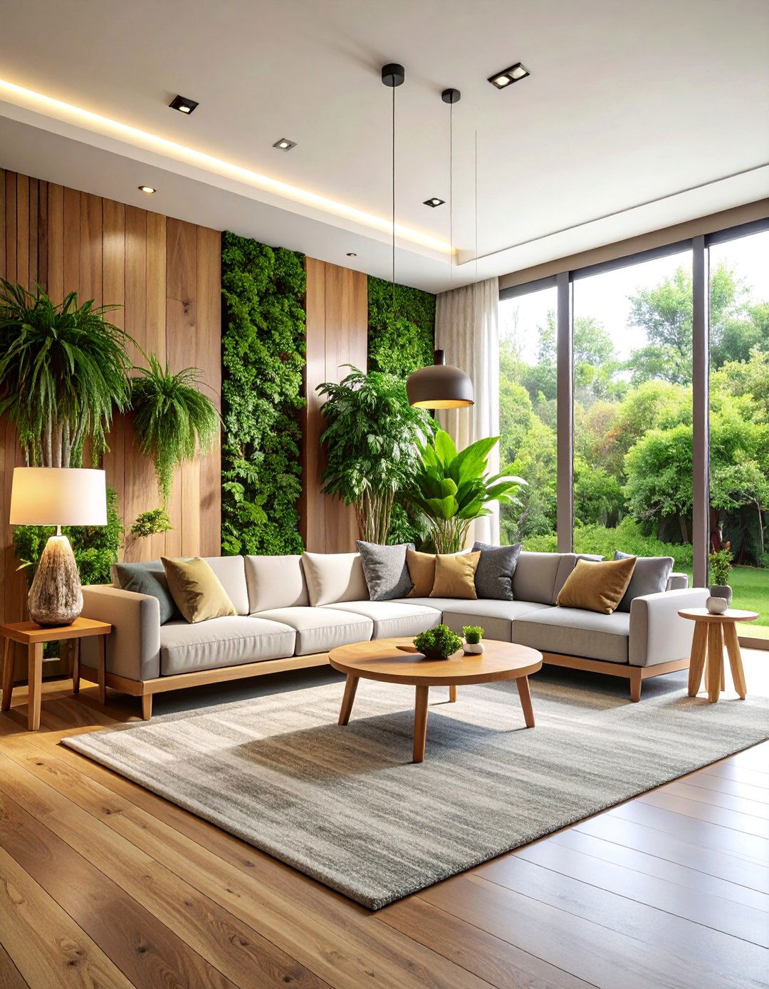 Biophilic Natural Living Space - 25 Condo Interior Design Ideas