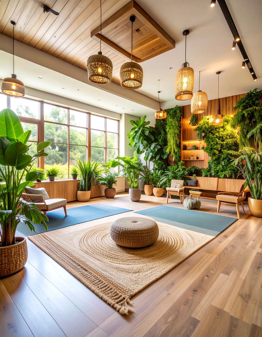 Biophilic Nature Inspired Office with Living Elements - 25 Therapist Office Decor Ideas