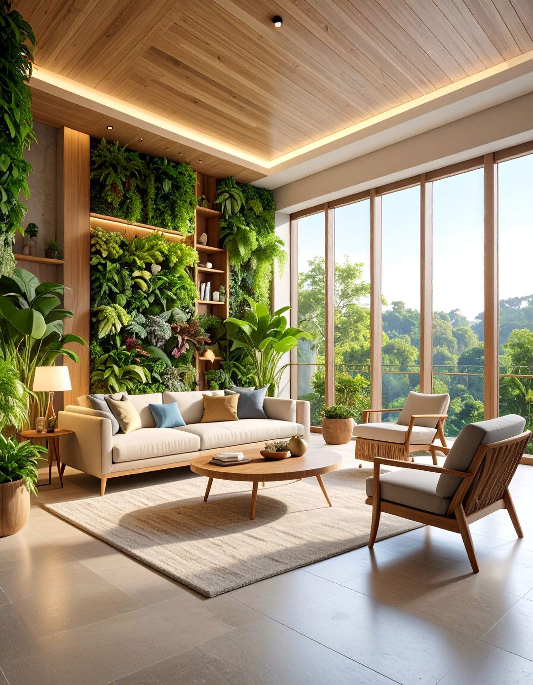 Biophilic Penthouse with Living Walls - 25 Penthouse Design Ideas