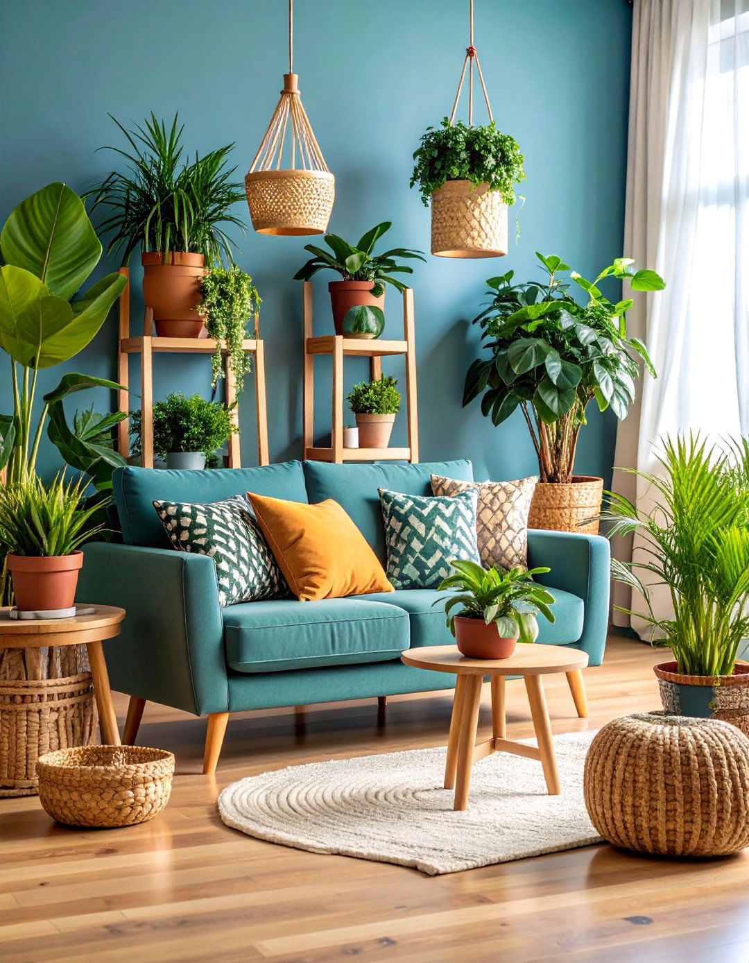 Biophilic Plant Sanctuary Corner - 25 Living Room Corner Ideas