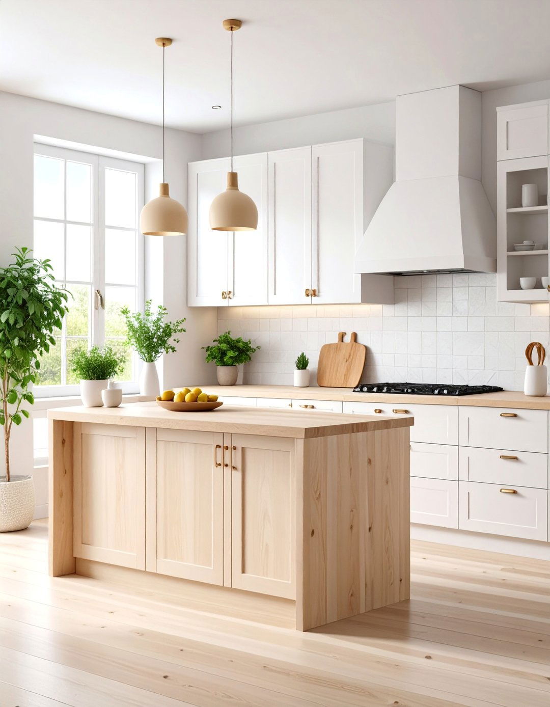 Birch Nordic Light Minimalist Counter - 25 Wood Countertop Ideas