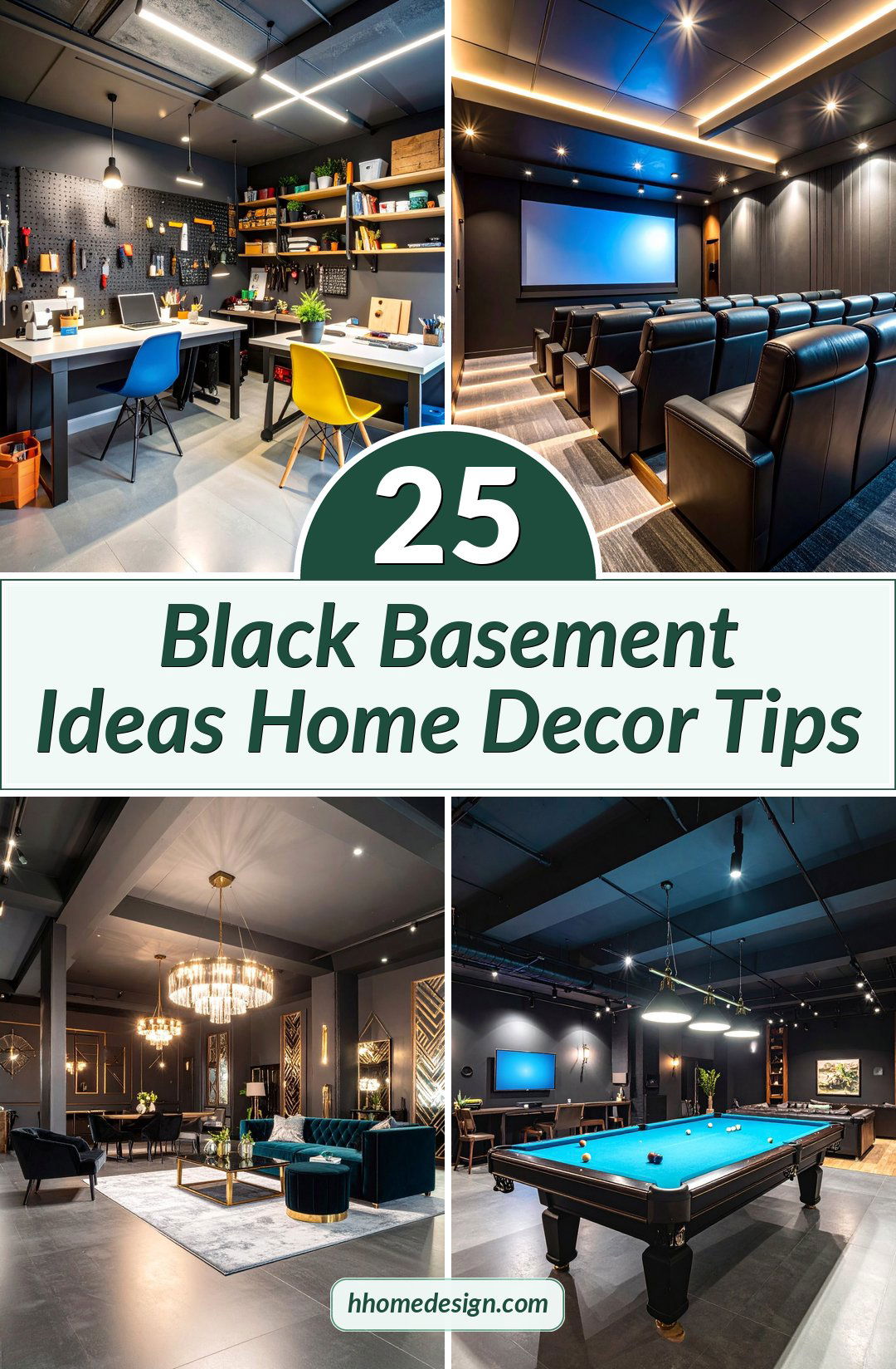 25 Black Basement Ideas Home Decor Tips