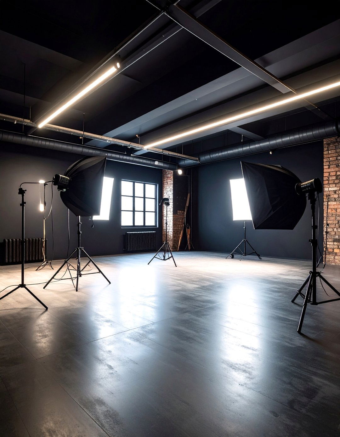 Black Basement Photography Studio with Professional Setup - 25 black basement ideas