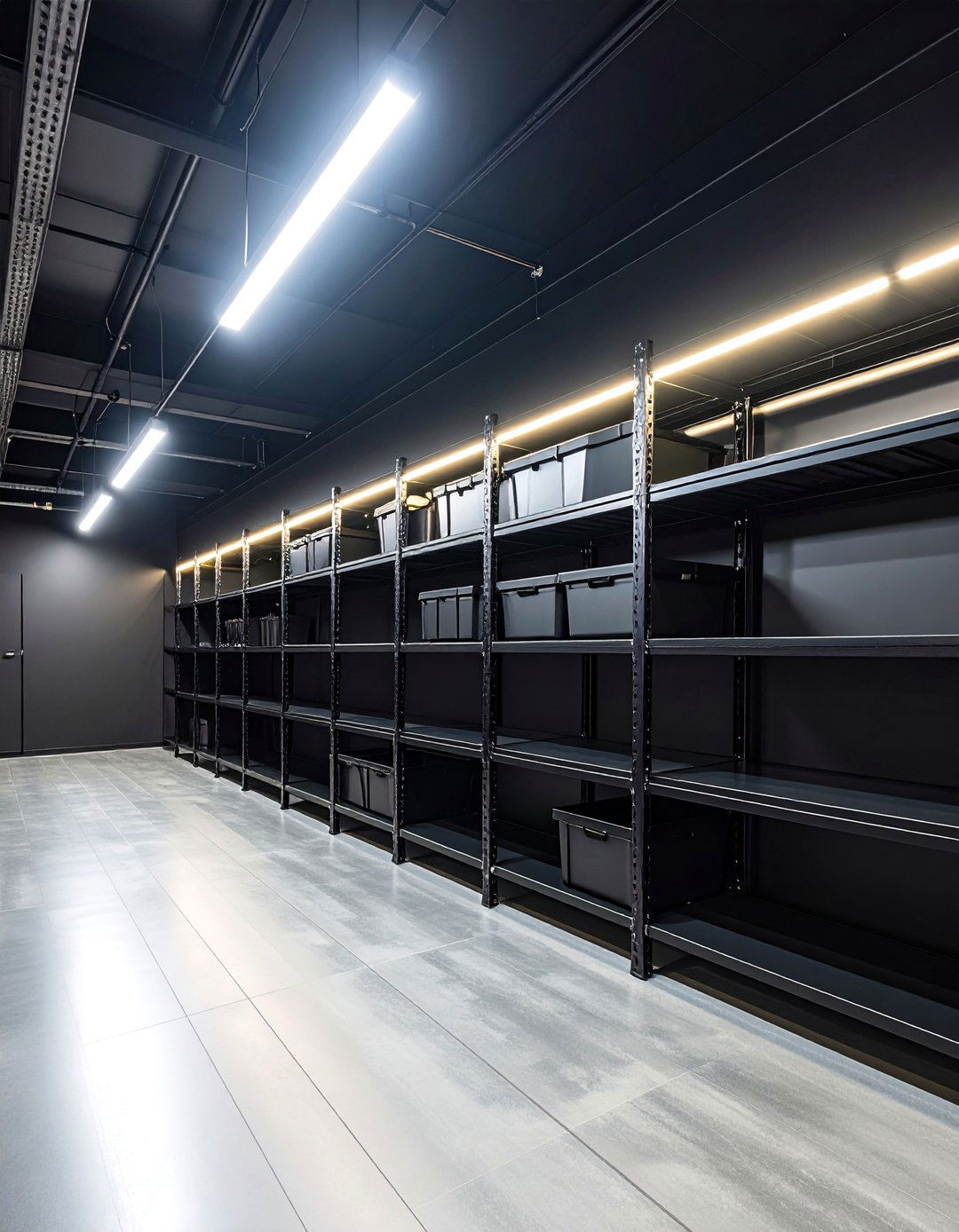 Black Basement Storage Solutions with Style - 25 black basement ideas