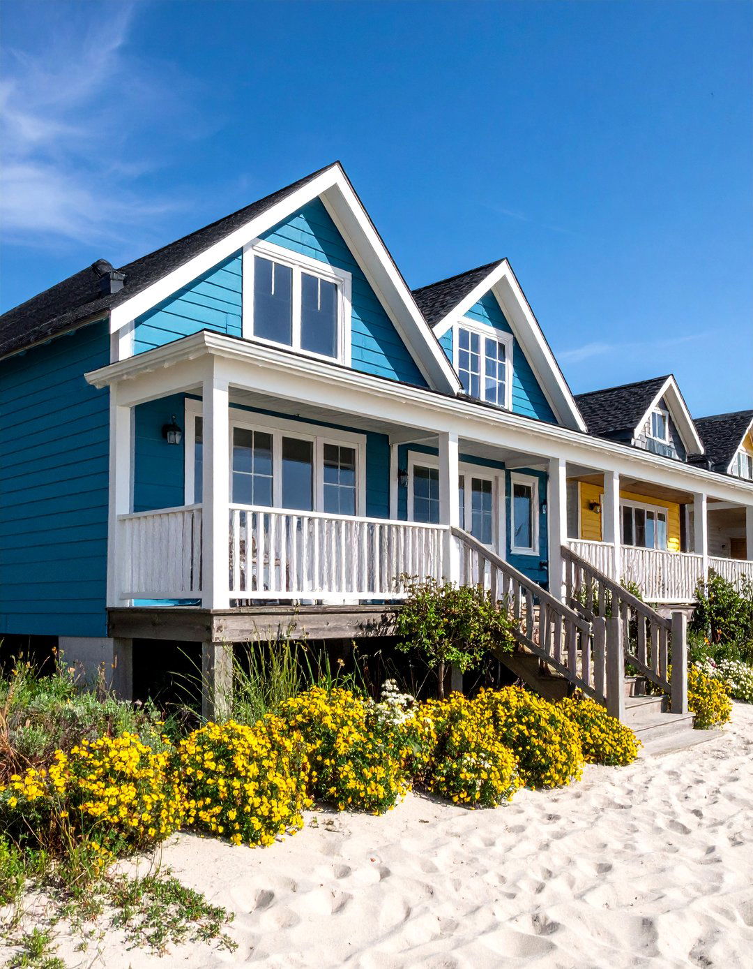 Black Beachhouse with Weathered Accents - 25 Black House Exteriors & Paint Colors