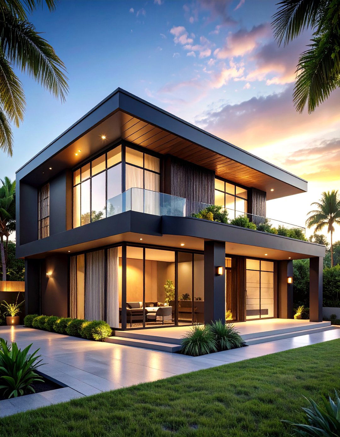 Black Brick House with Art Deco Influences - 25 Black Brick House Exteriors