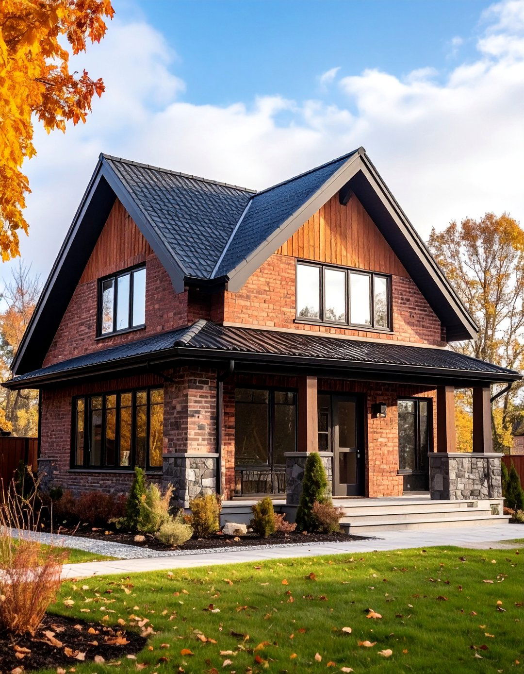 Black Brick House with Seasonal Adaptability - 25 Black Brick House Exteriors