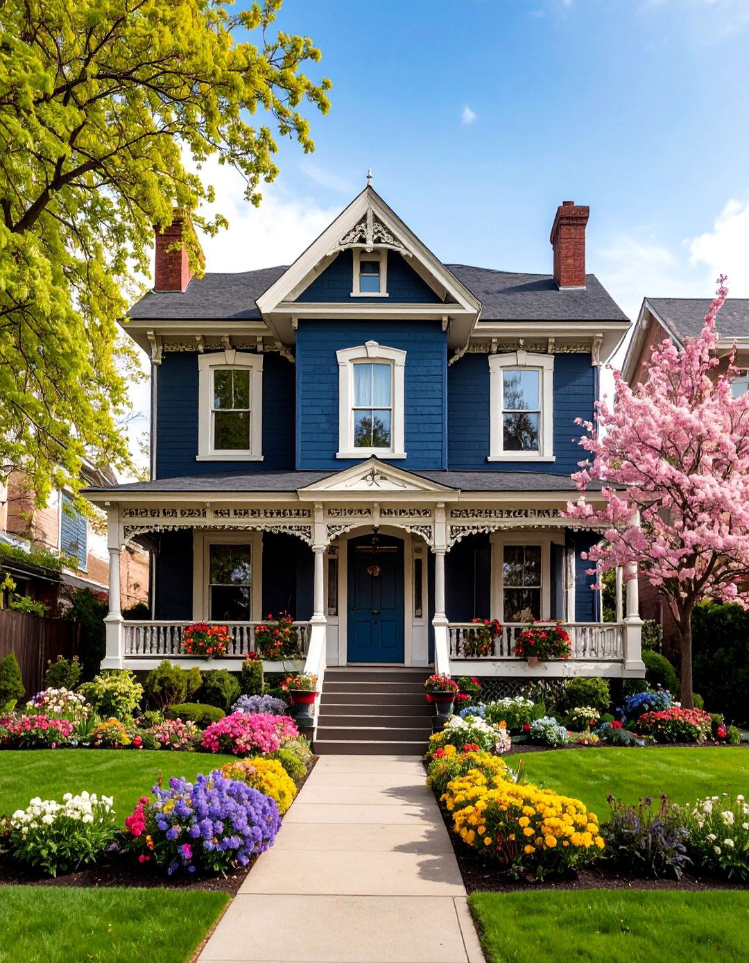 Black Brick Victorian House with Ornate Details - 25 Black Brick House Exteriors