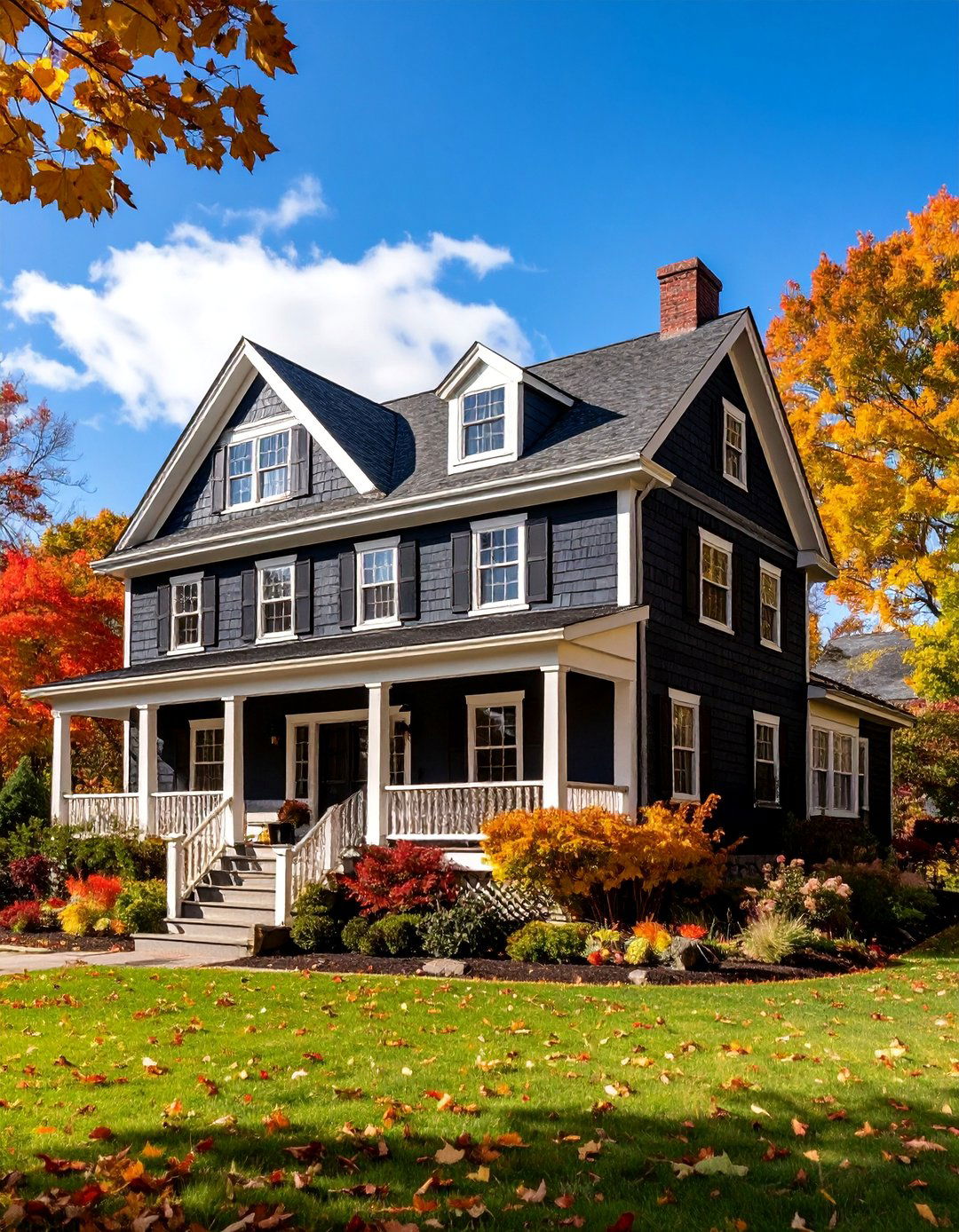 Black Cape Cod with Traditional Charm - 25 Black House Exteriors & Paint Colors