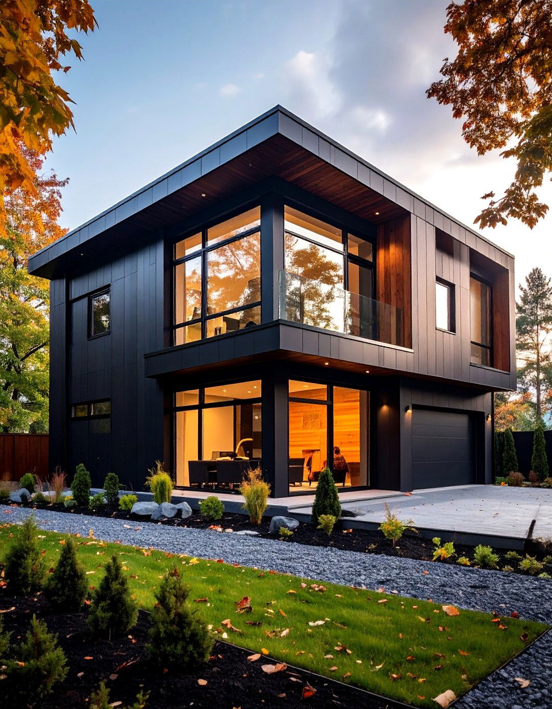 Black Composite Cladding System - 25 Modern Black Houses