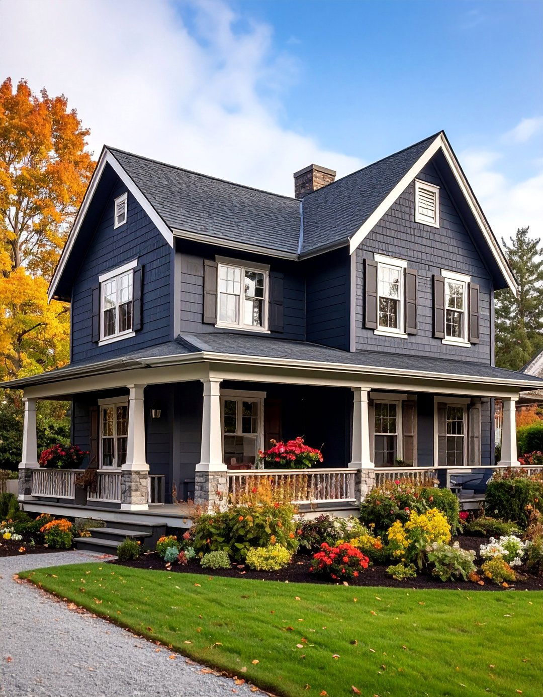 Black Cottage Style with Cedar Window Boxes and Trim - 25 Black House With Cedar Accents