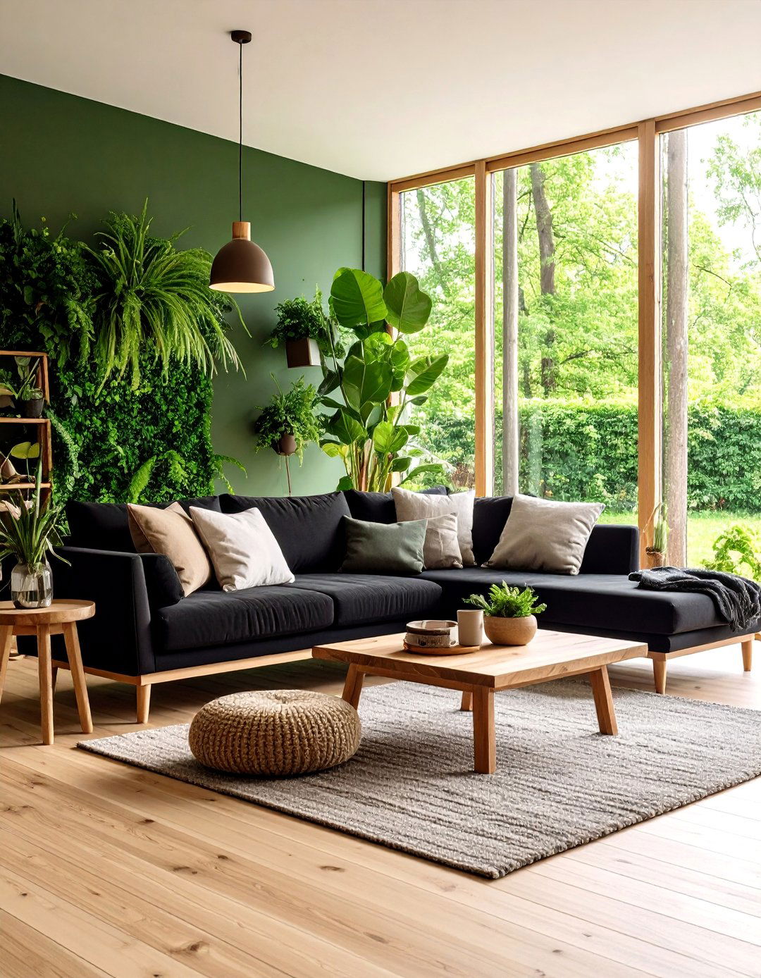Black Couch with Sustainable and Eco Friendly Materials - 25 Black Couch Living Room Ideas
