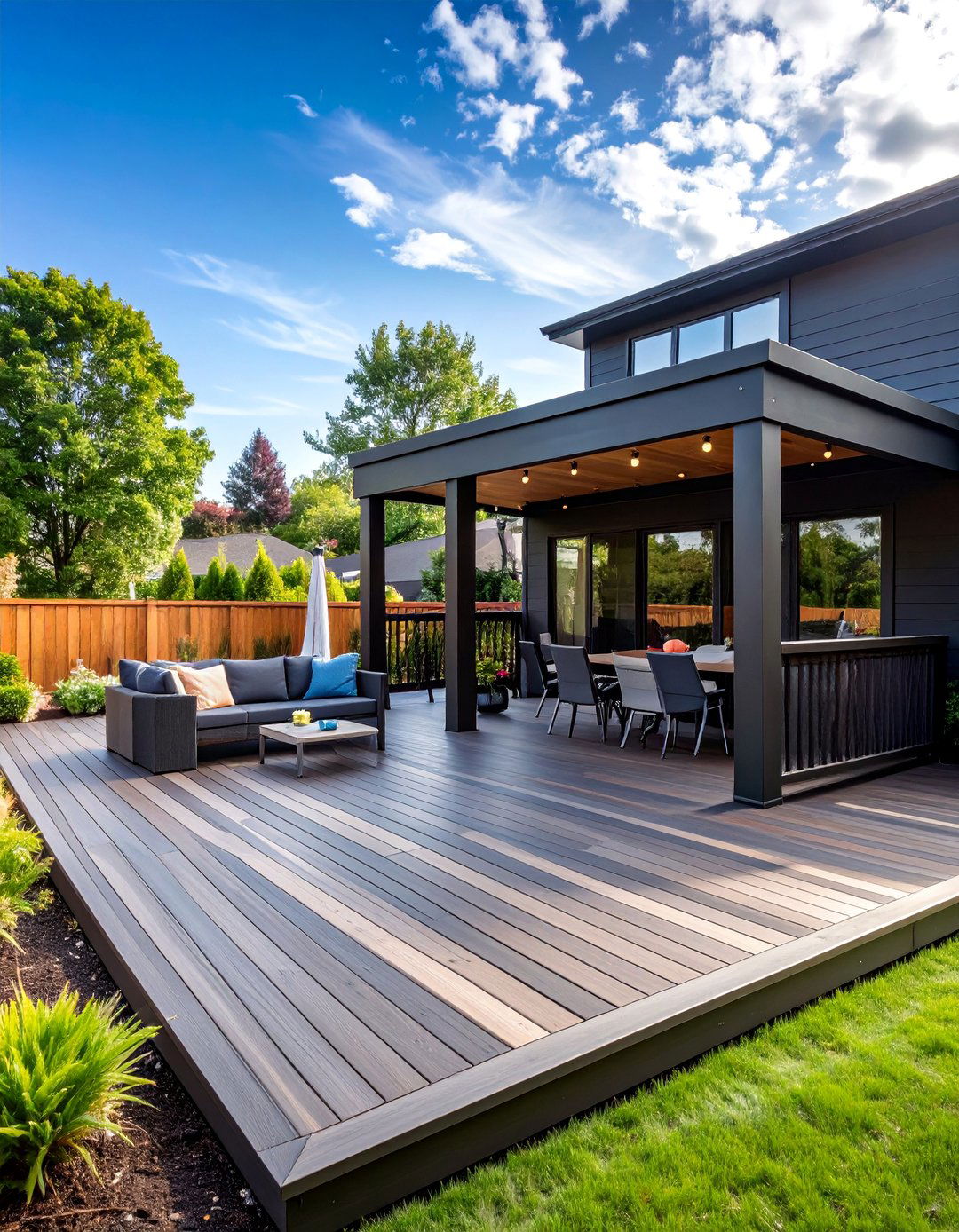 Black Deck with Childrens Play Integration - 25 Black Deck Ideas