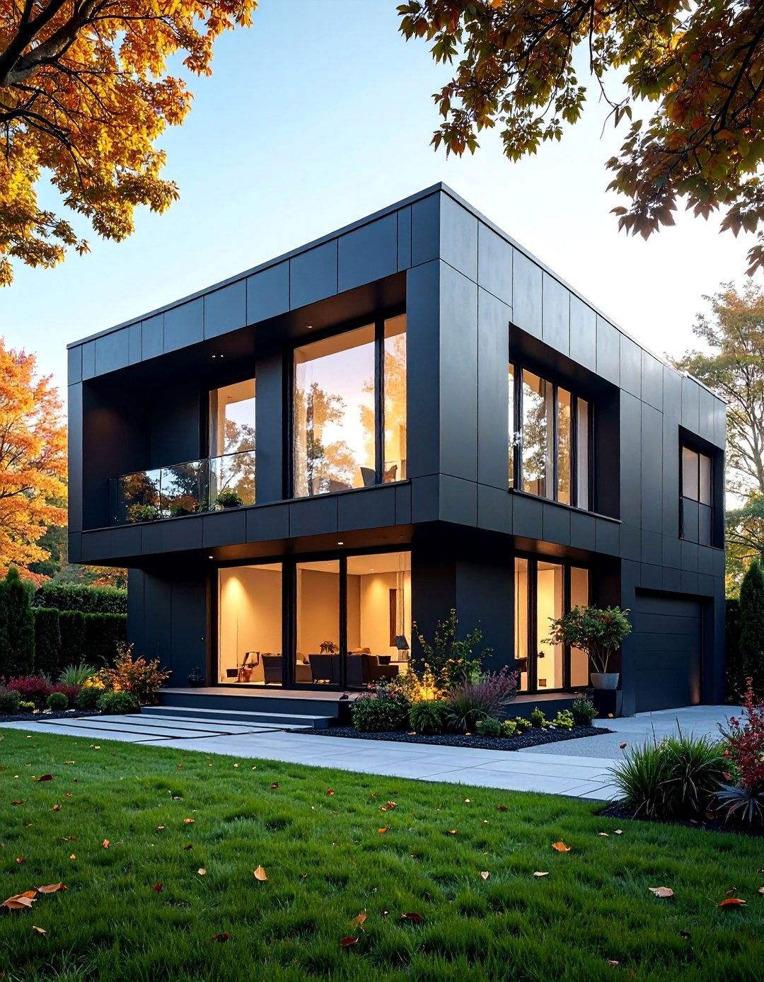 Black Fiber Cement Panel House - 25 Modern Black Houses