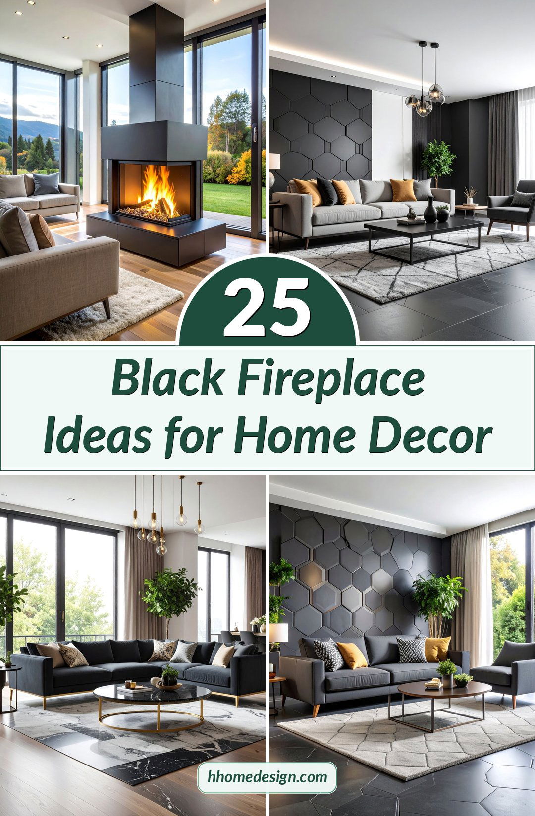25 Black Fireplace Ideas for Home Decor