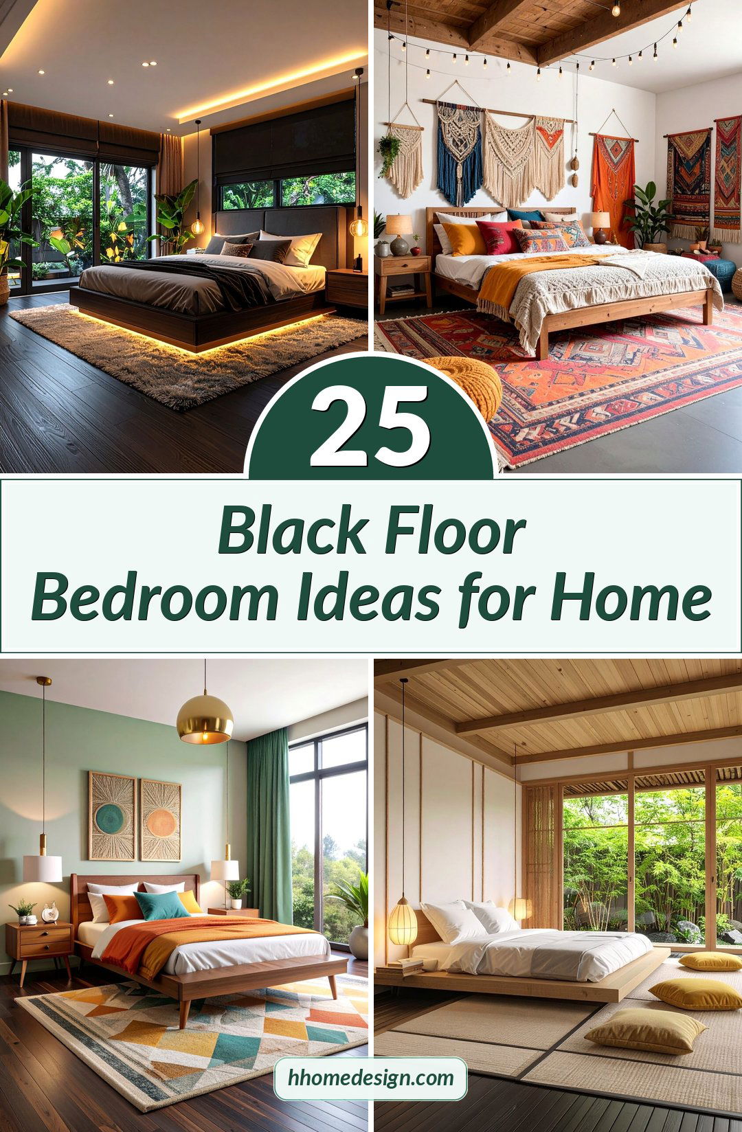 25 Black Floor Bedroom Ideas for Home