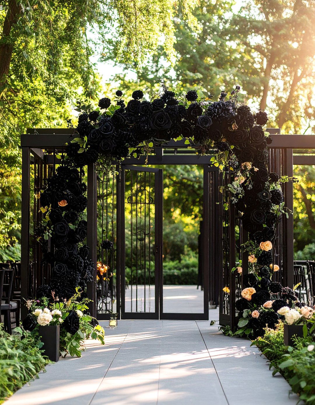 Black Floral Fantasy Wedding - 25 Black-Themed Wedding Ideas