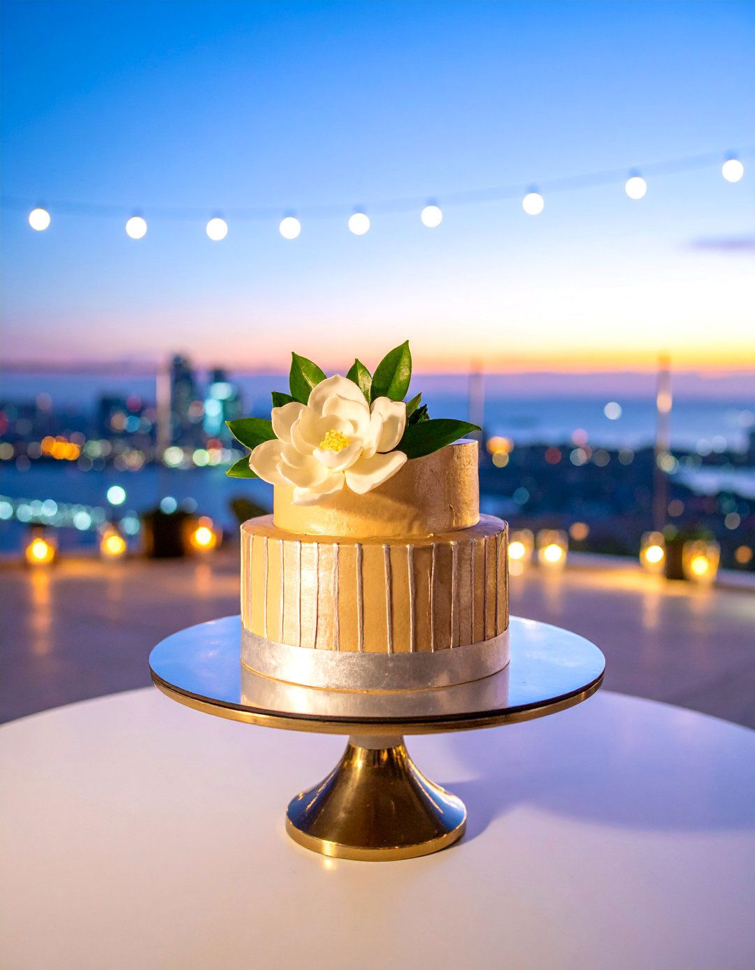 Black Fondant Modern Small Wedding Cake - 25 Small Wedding Cake Ideas