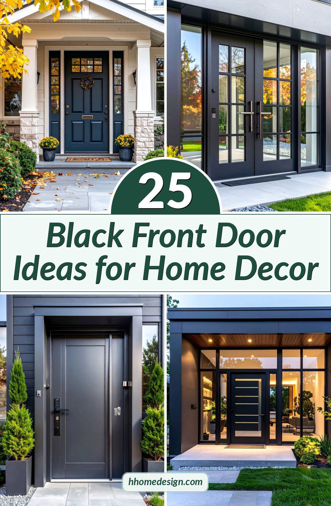 25 Black Front Door Ideas for Home Decor