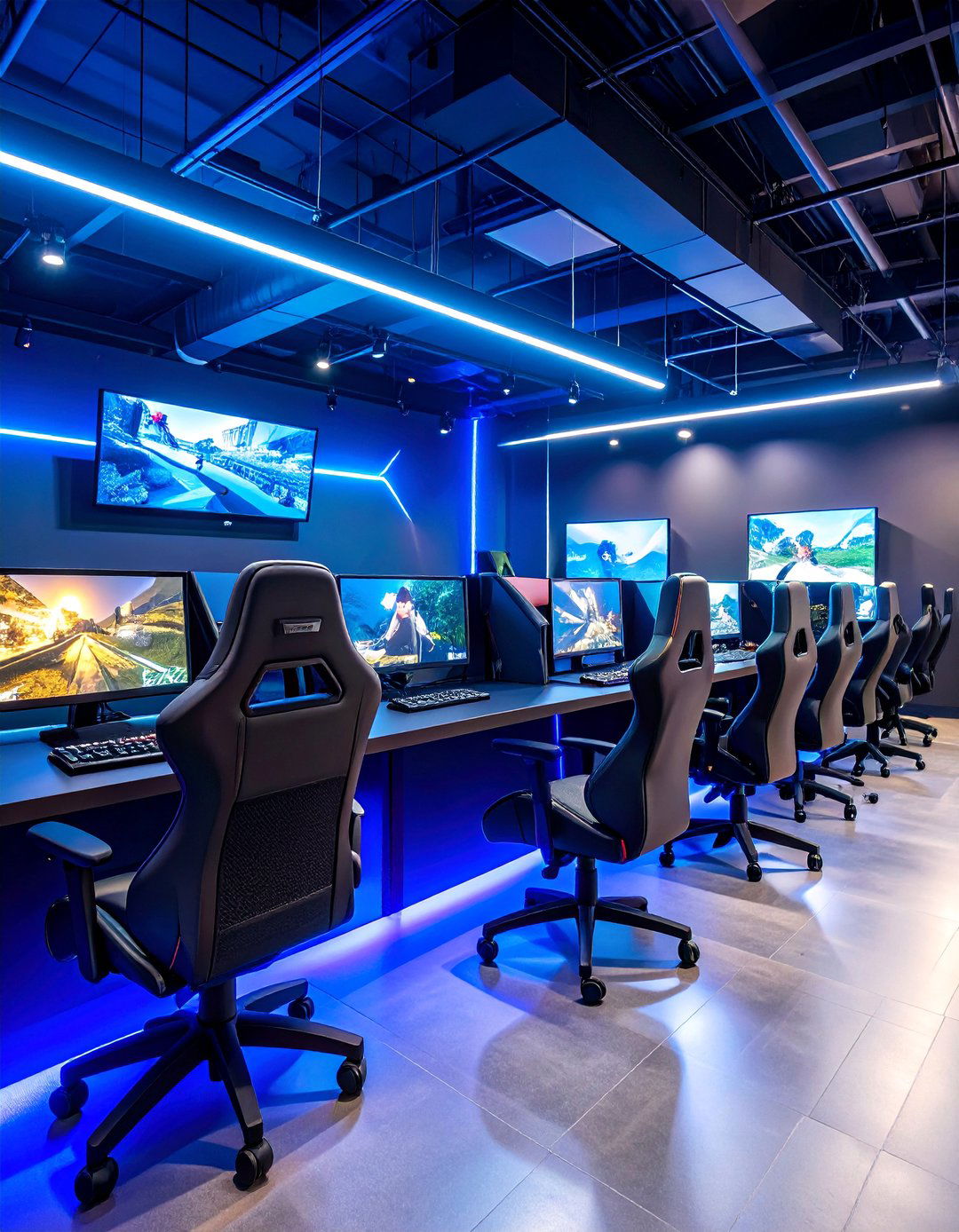 Black Gaming Social Hub Design - 25 Black Gaming Room Ideas