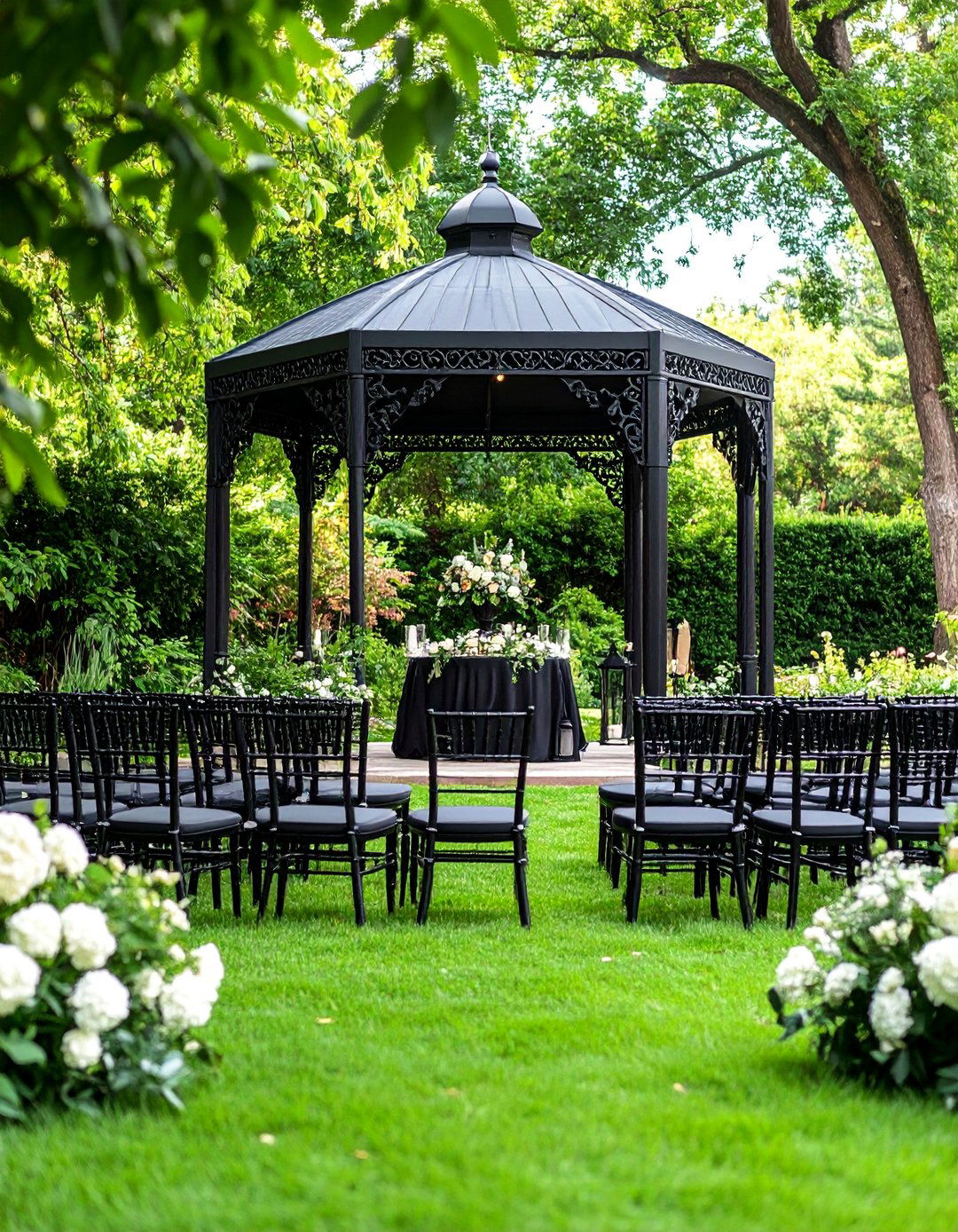 Black Garden Wedding Theme - 25 Black-Themed Wedding Ideas