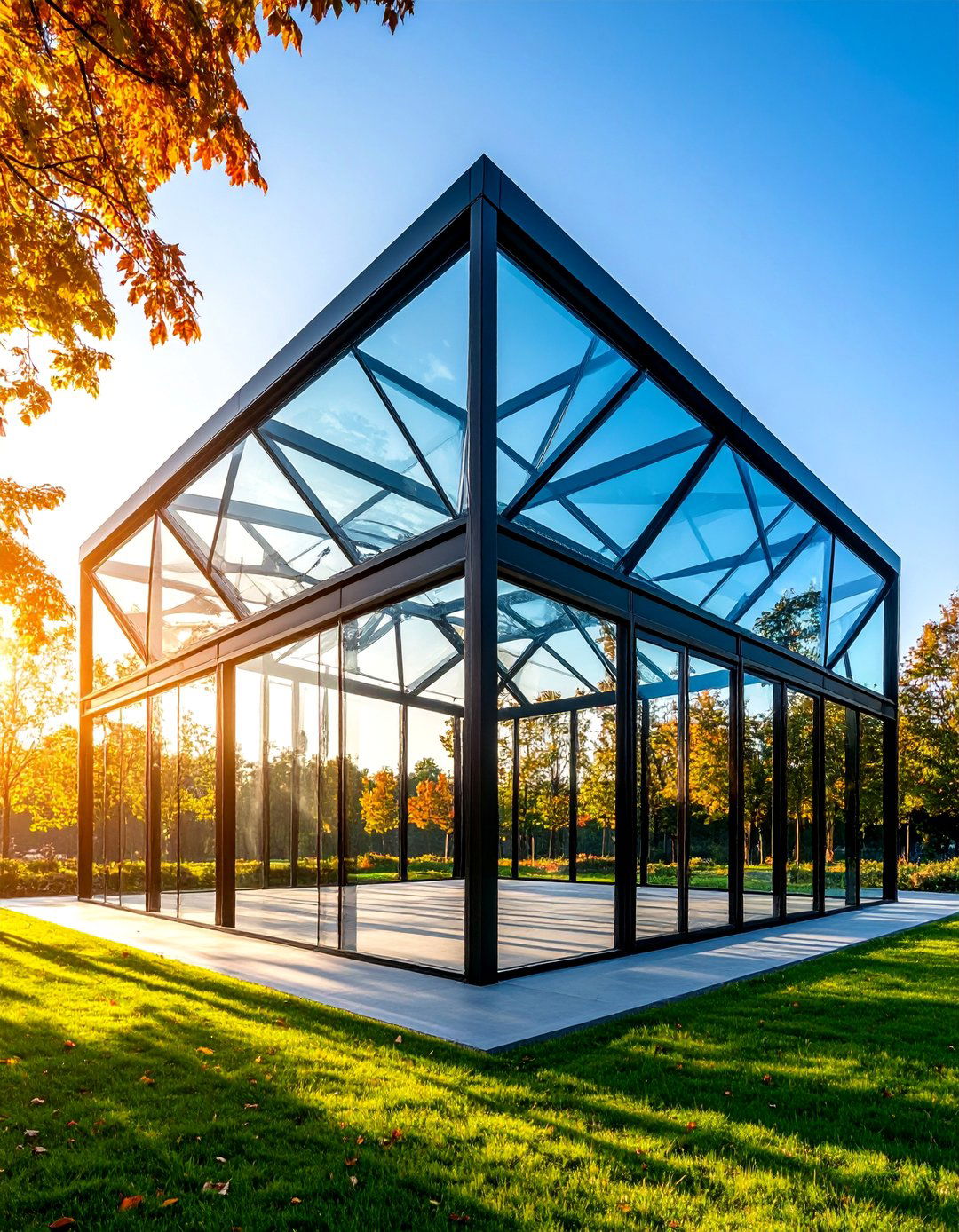Black Glass and Steel Pavilion - 25 Modern Black Houses
