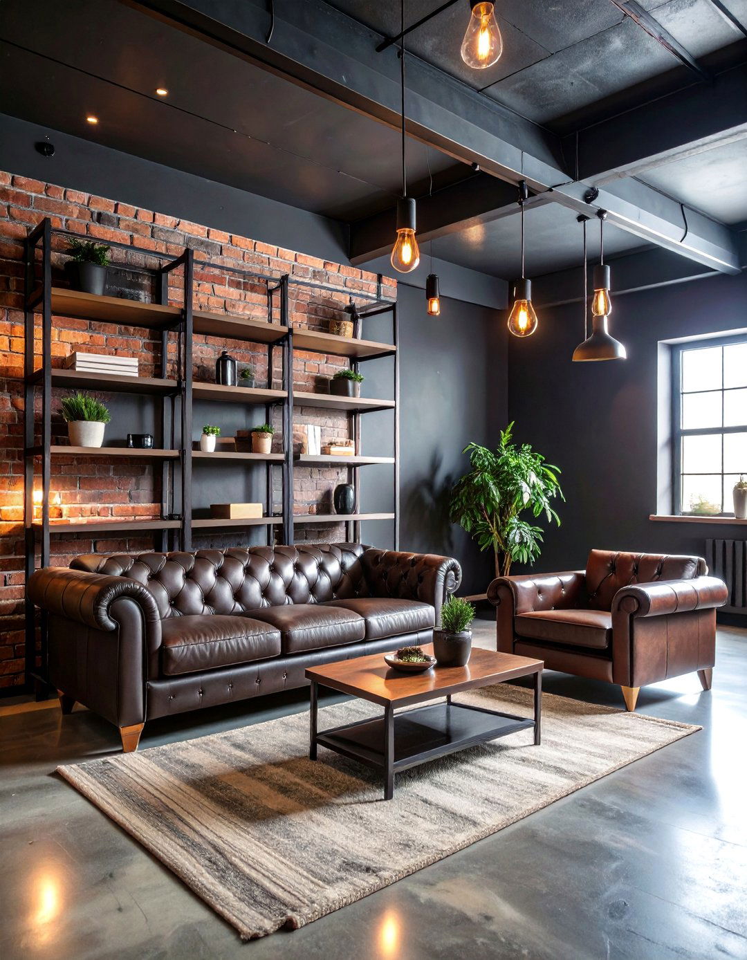 Black Industrial Basement Man Cave - 25 Black Man Cave Ideas