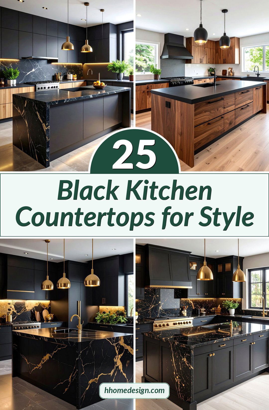 25 Black Kitchen Countertops for Style