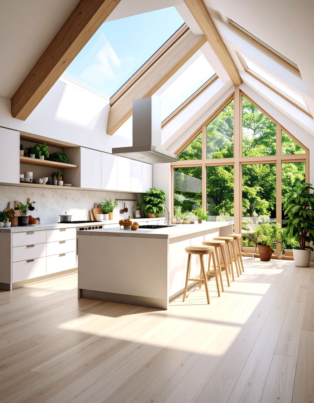 Black Kitchen with Skylights and Natural Light - 25 kitchens with beautiful black cabinets