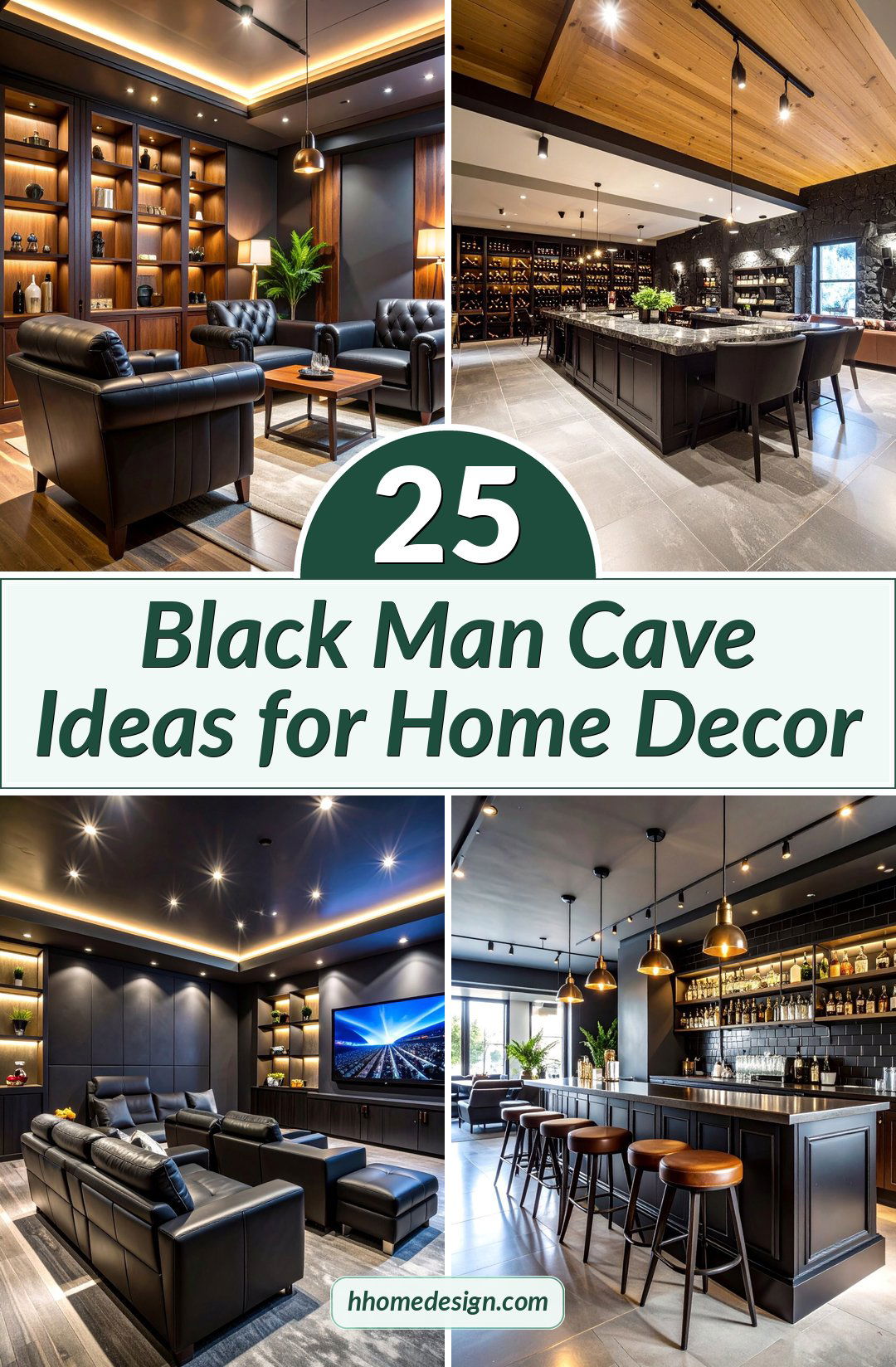 25 Black Man Cave Ideas for Home Decor