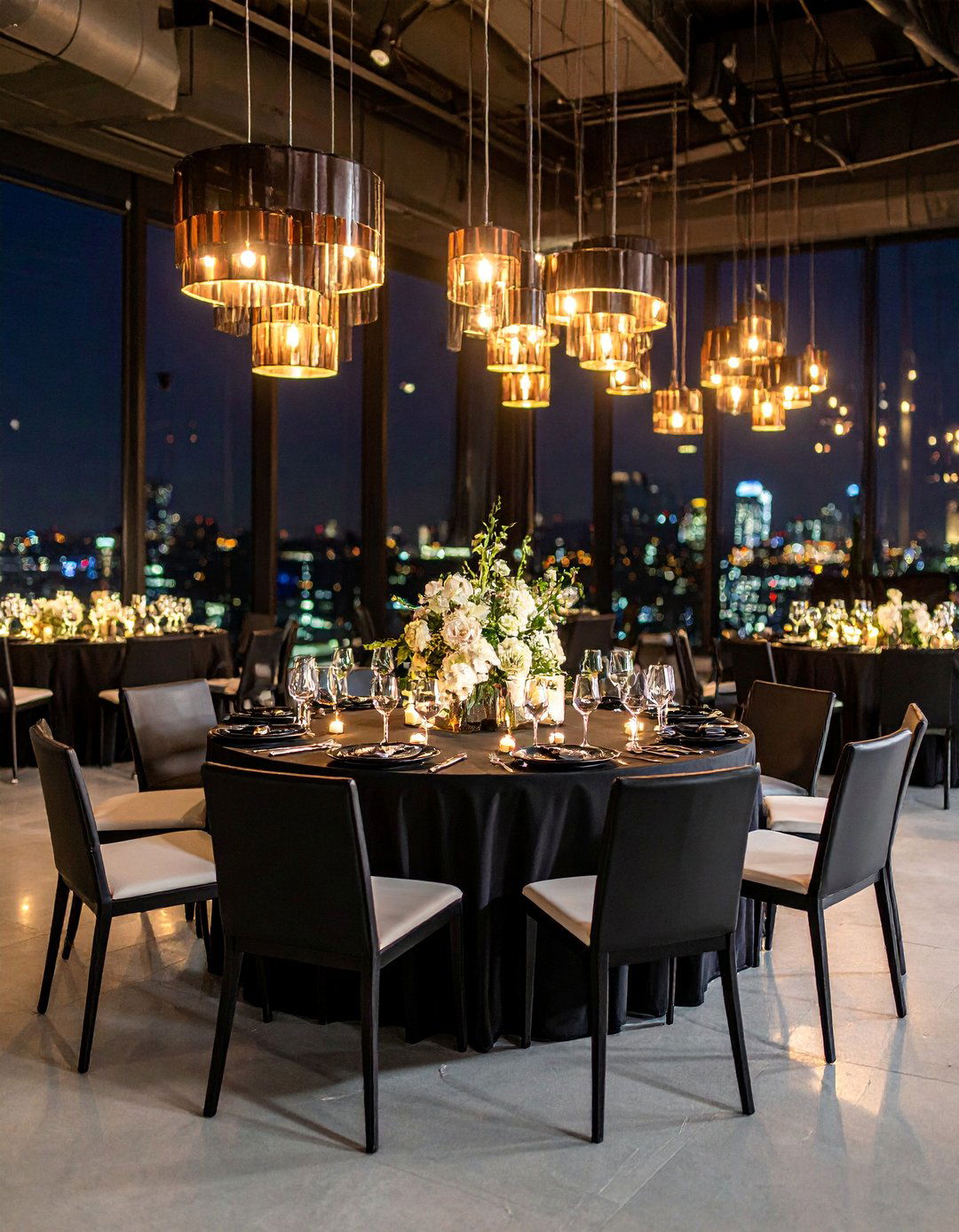 Black Metropolitan Wedding Style - 25 Black-Themed Wedding Ideas