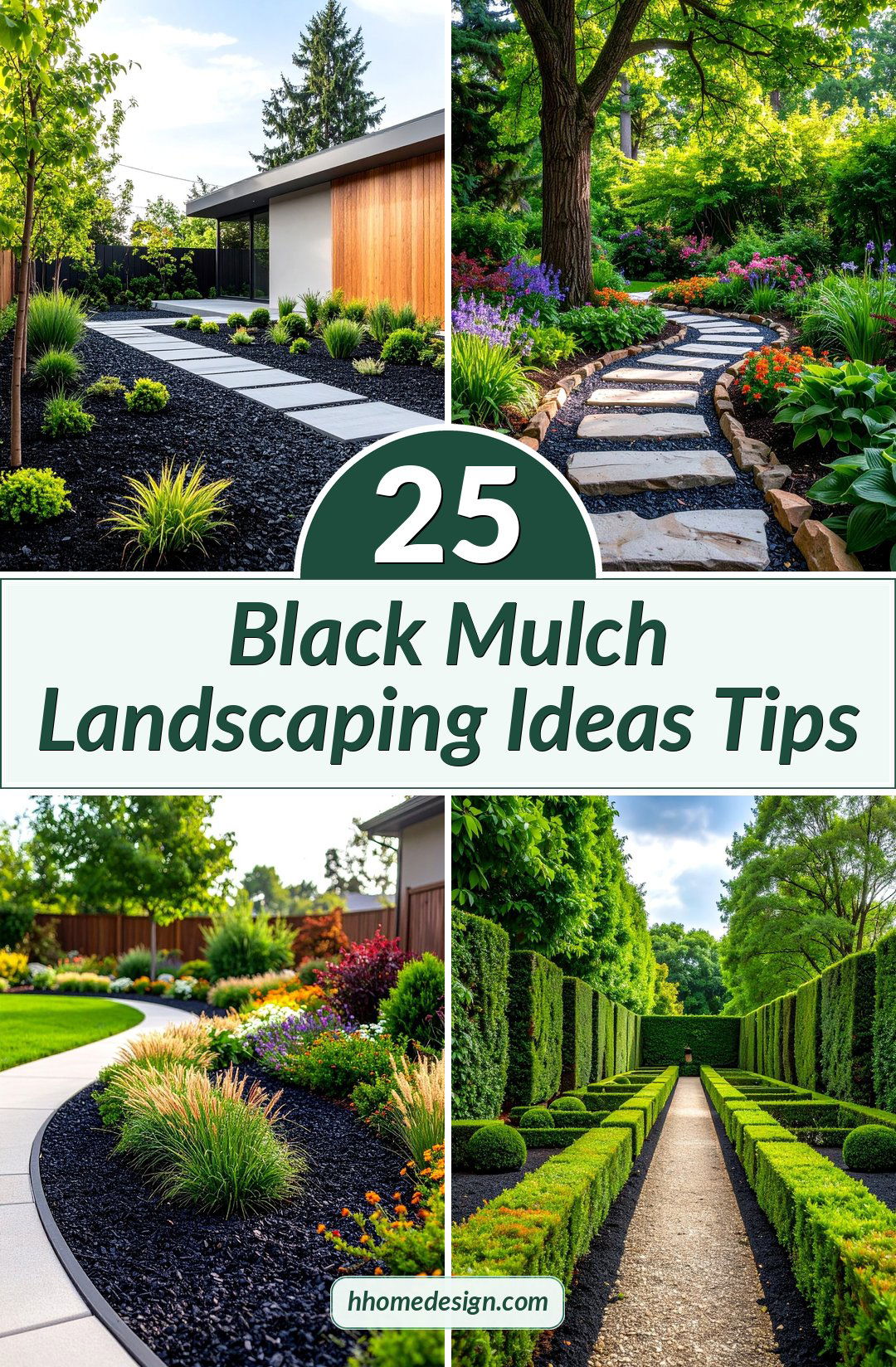 25 Black Mulch Landscaping Ideas Tips