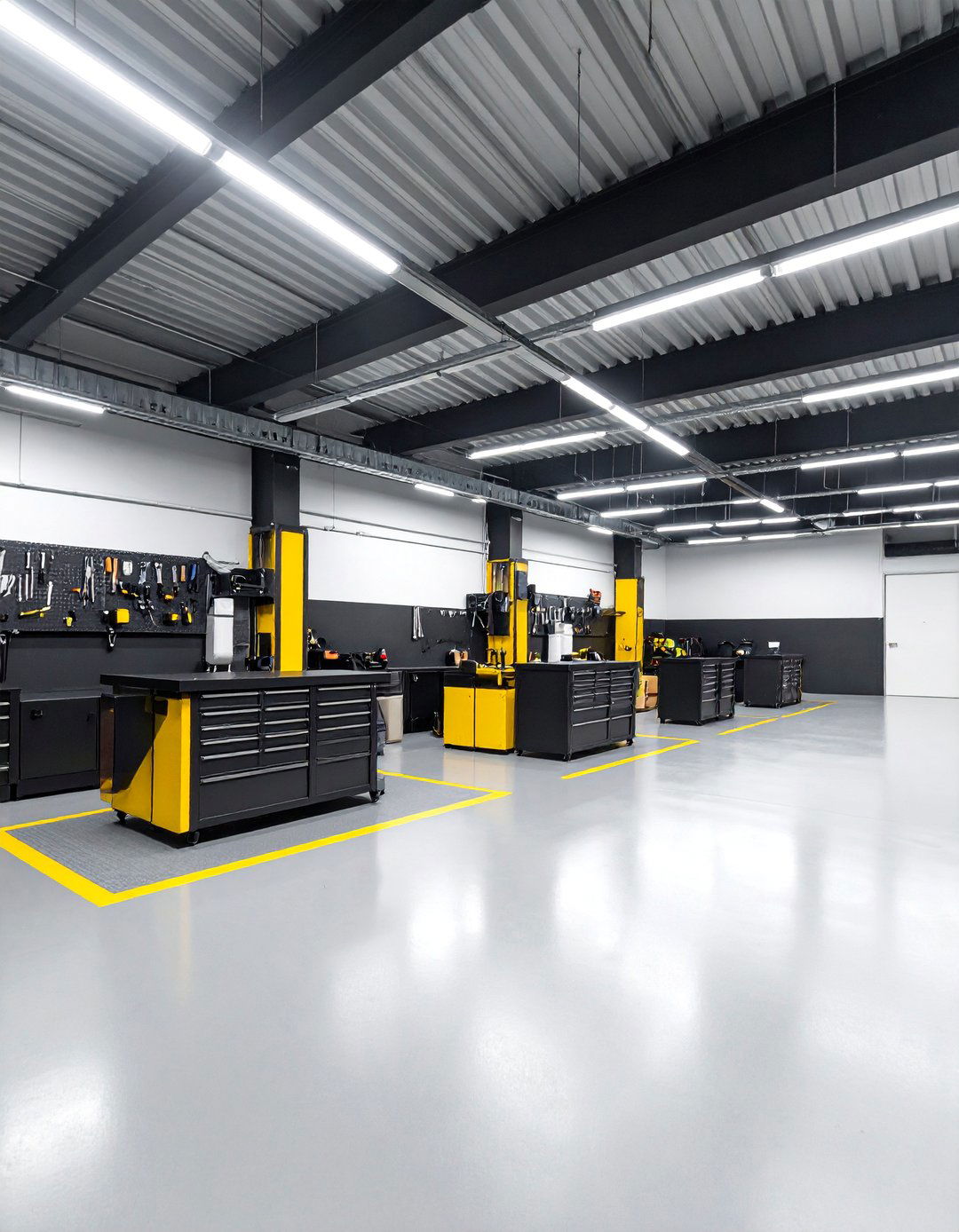 Black Multi Purpose Flex Space - 25 Black Garage Ideas