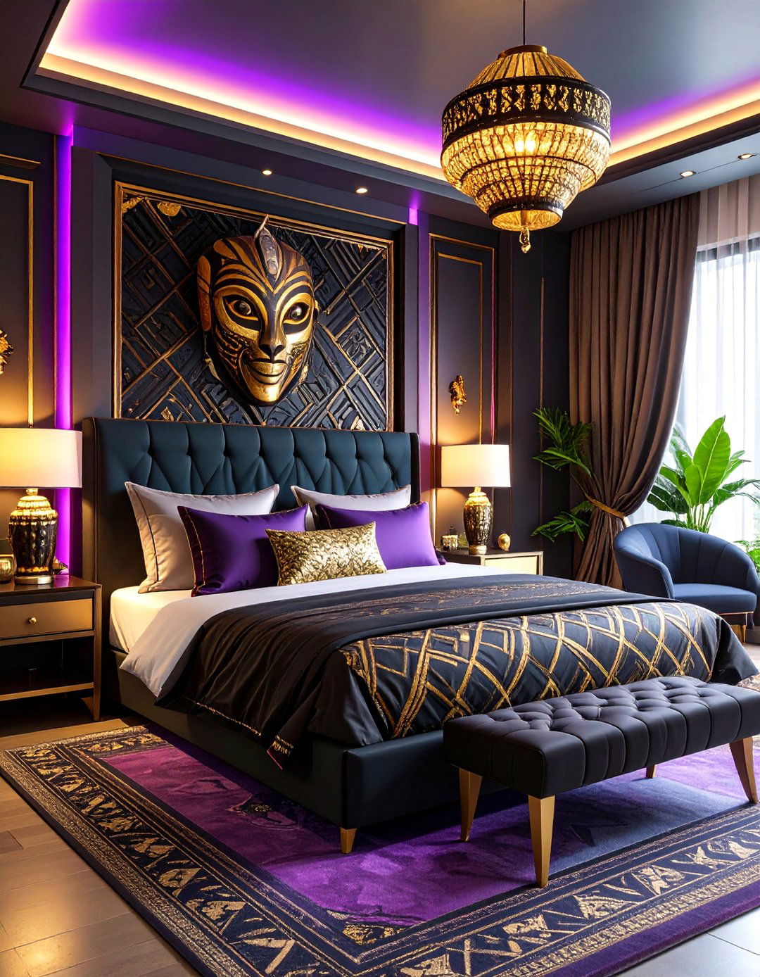 Black Panther Wakandan Royal Chamber - 25 Marvel Bedroom Ideas
