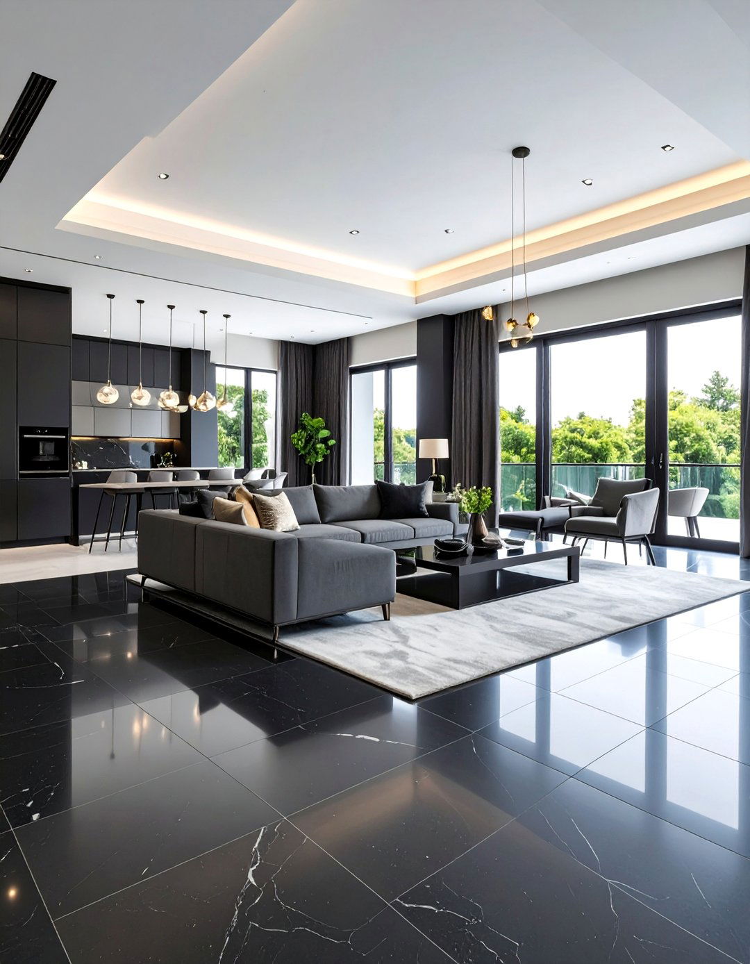 Black Porcelain Slab Contemporary Feature - 25 Black Fireplace Ideas