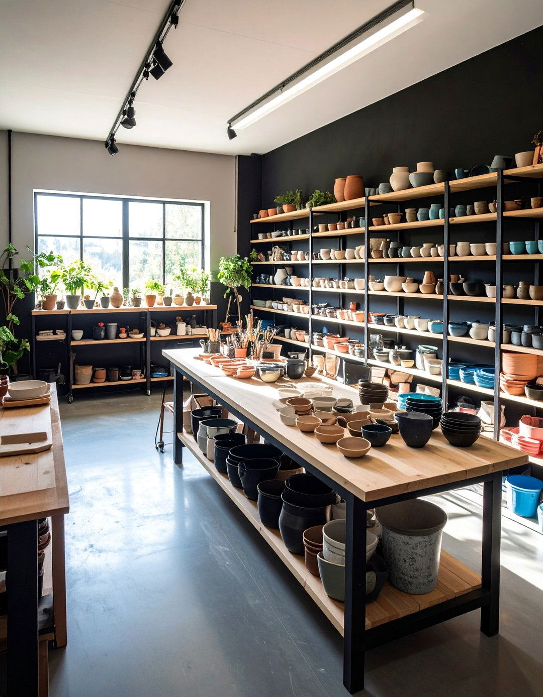Black Pottery and Ceramics Studio - 25 Black Garage Ideas