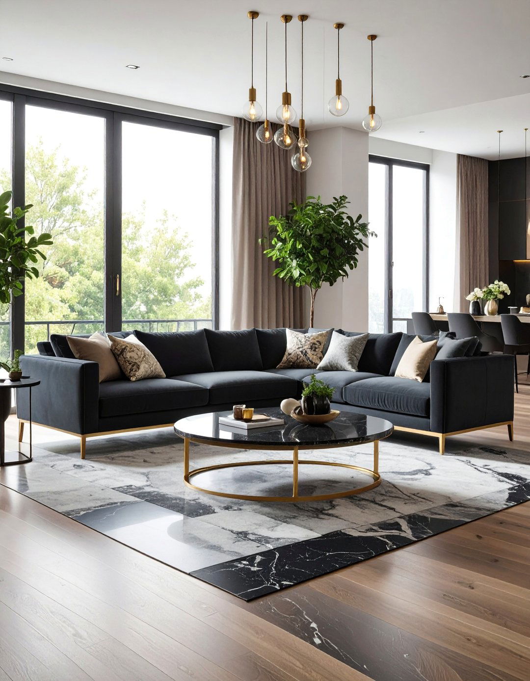 Black Quartzite Natural Stone Feature - 25 Black Fireplace Ideas