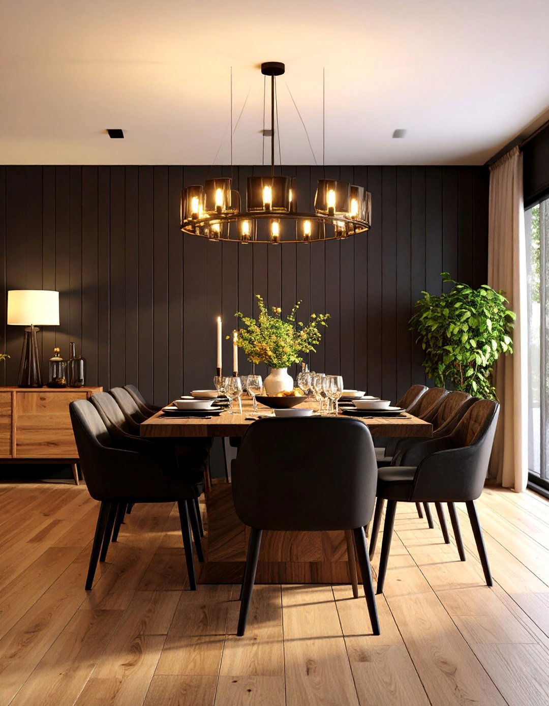 Black Shiplap Dining Room Feature Wall - 25 Black Shiplap Wall Ideas