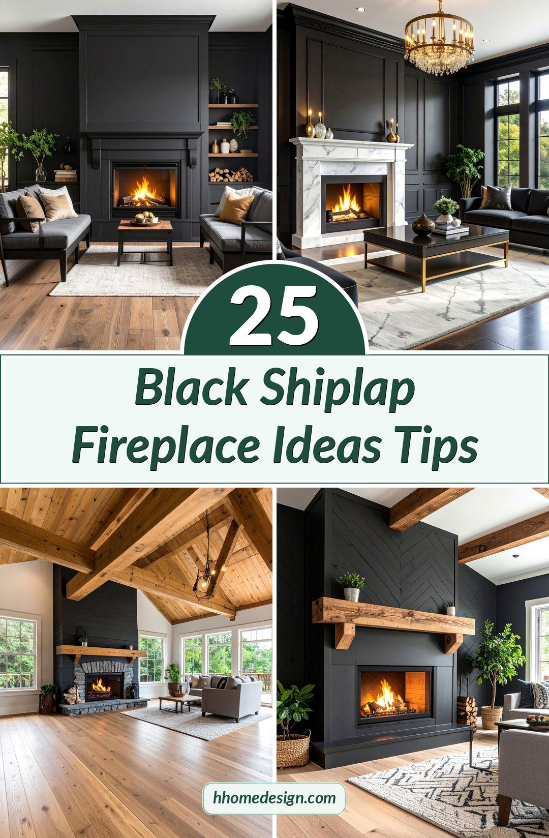 25 Black Shiplap Fireplace Ideas Tips