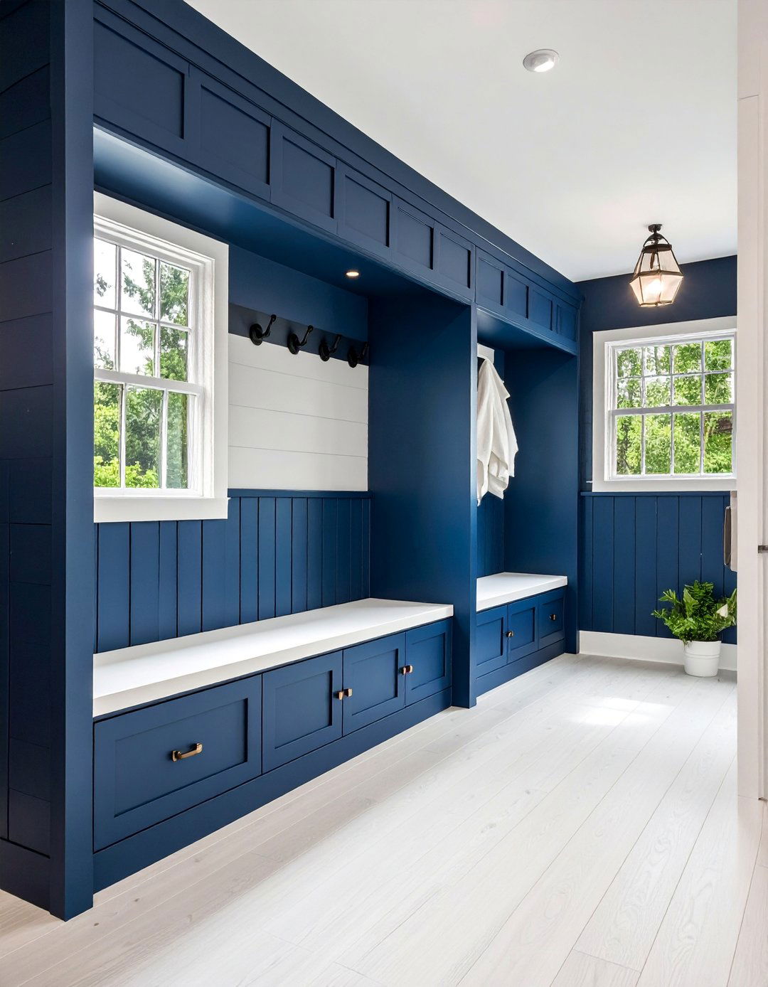 Black Shiplap Mudroom Wainscoting - 25 Black Shiplap Wall Ideas