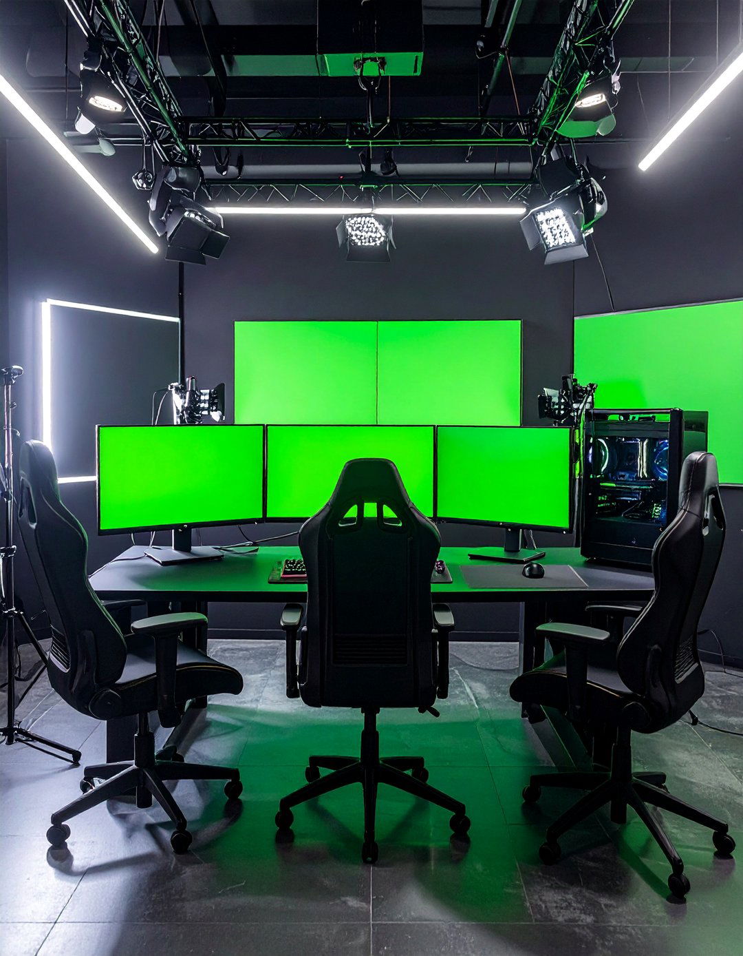 Black Streaming Studio Gaming Room - 25 Black Gaming Room Ideas