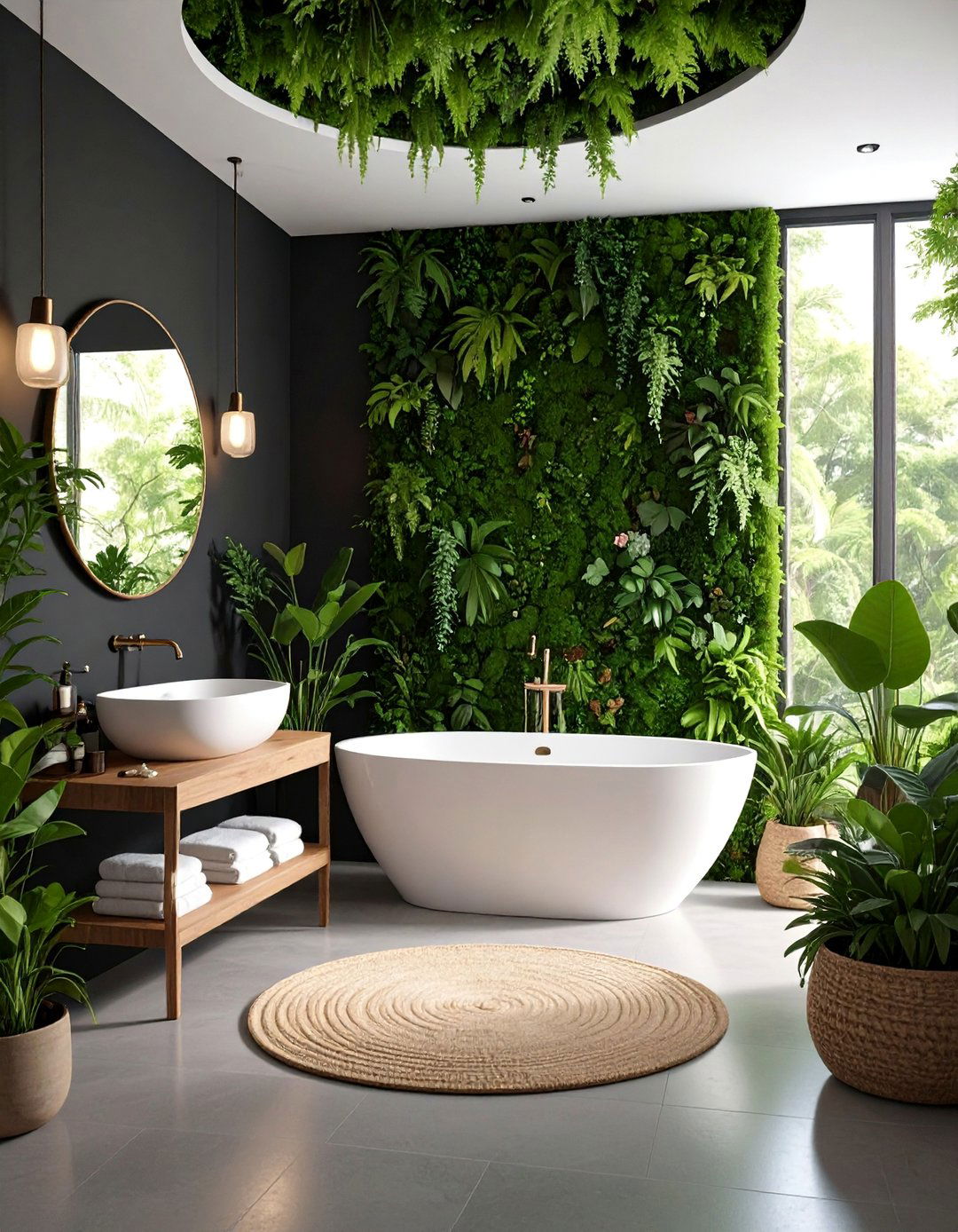 Black Textured Wall Finish Concept - 25 black powder room ideas
