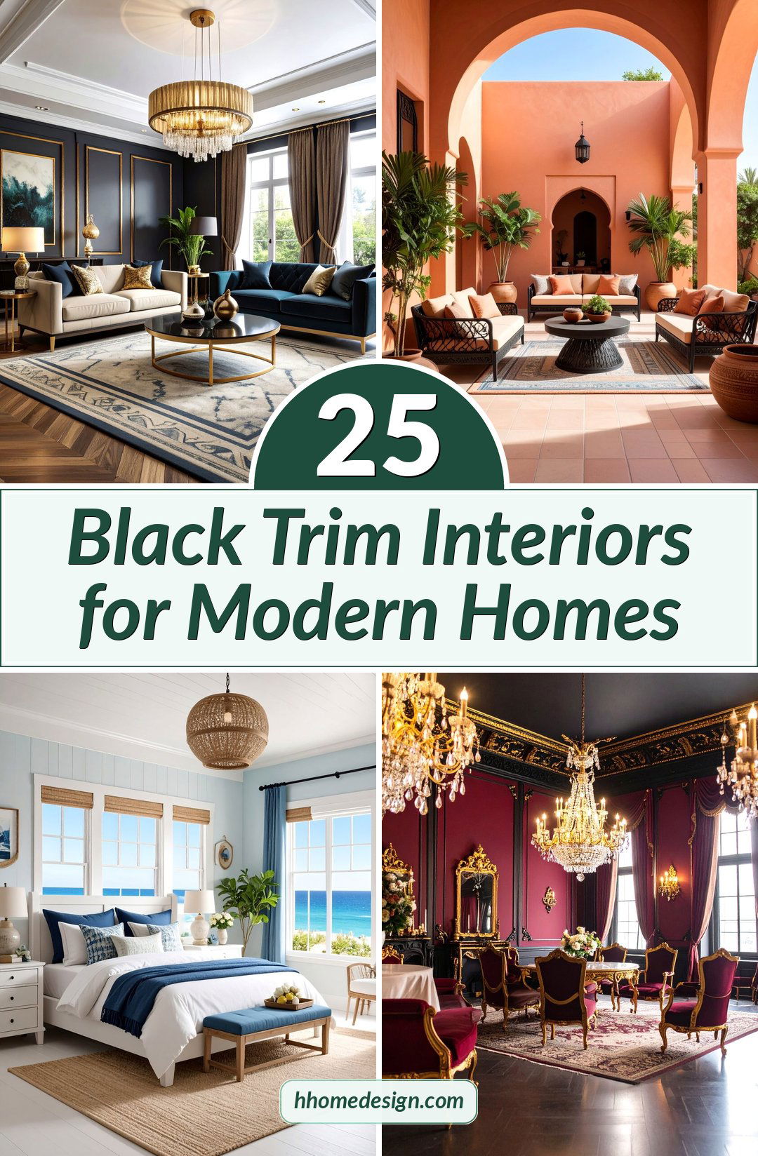 25 Black Trim Interiors for Modern Homes