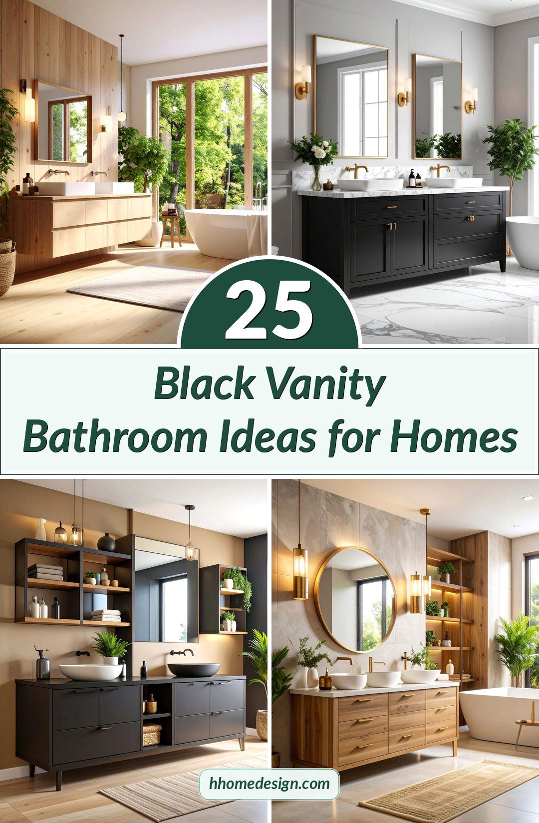 25 Black Vanity Bathroom Ideas for Homes