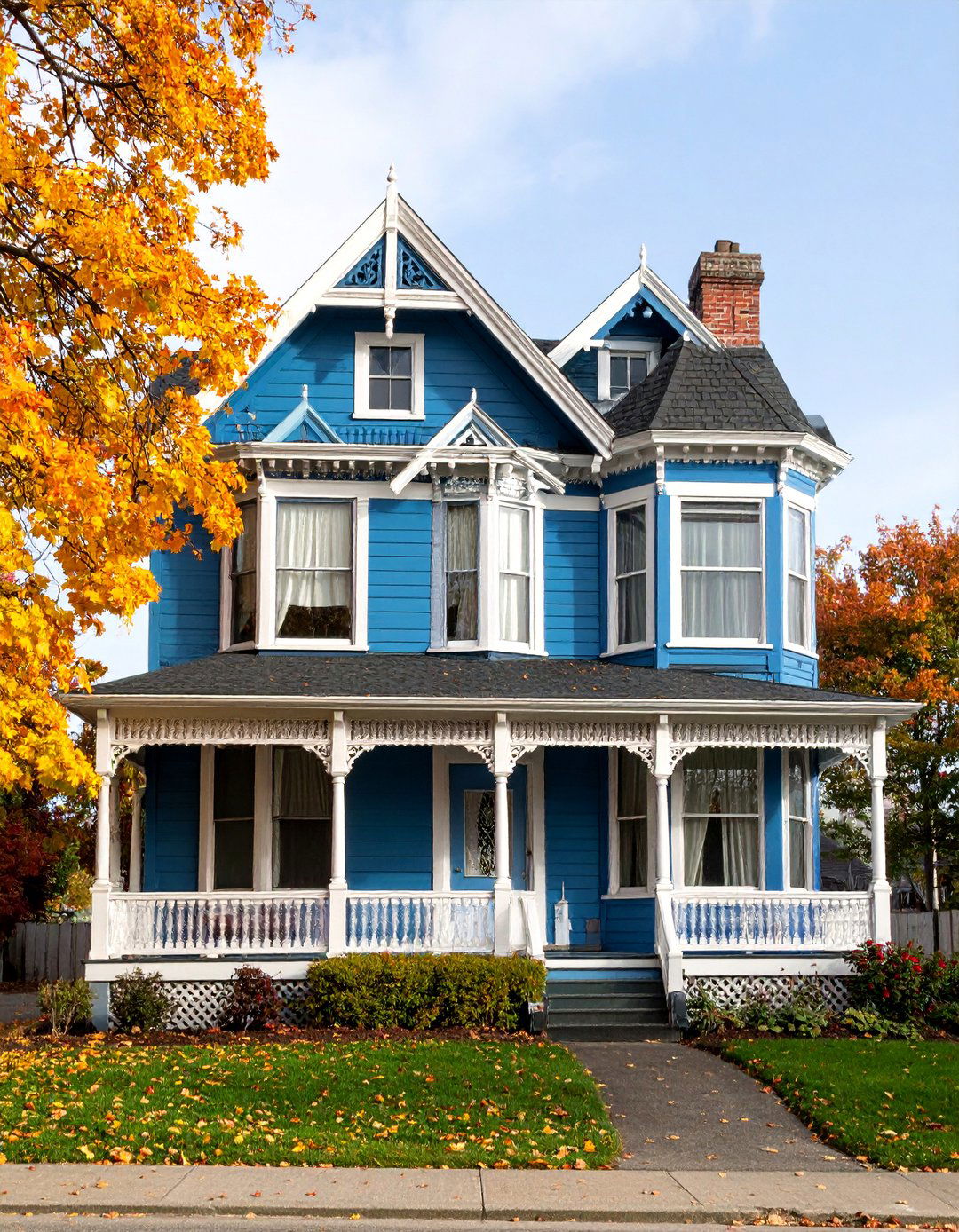 Black Victorian with Ornate Details - 25 Black House Exteriors & Paint Colors
